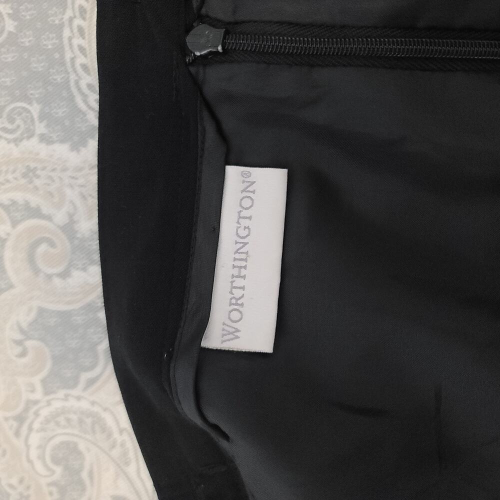 Worthington pleat trim skirt black Size 22w Office siren Corpcore Dark Feminine - Picture 7 of 10